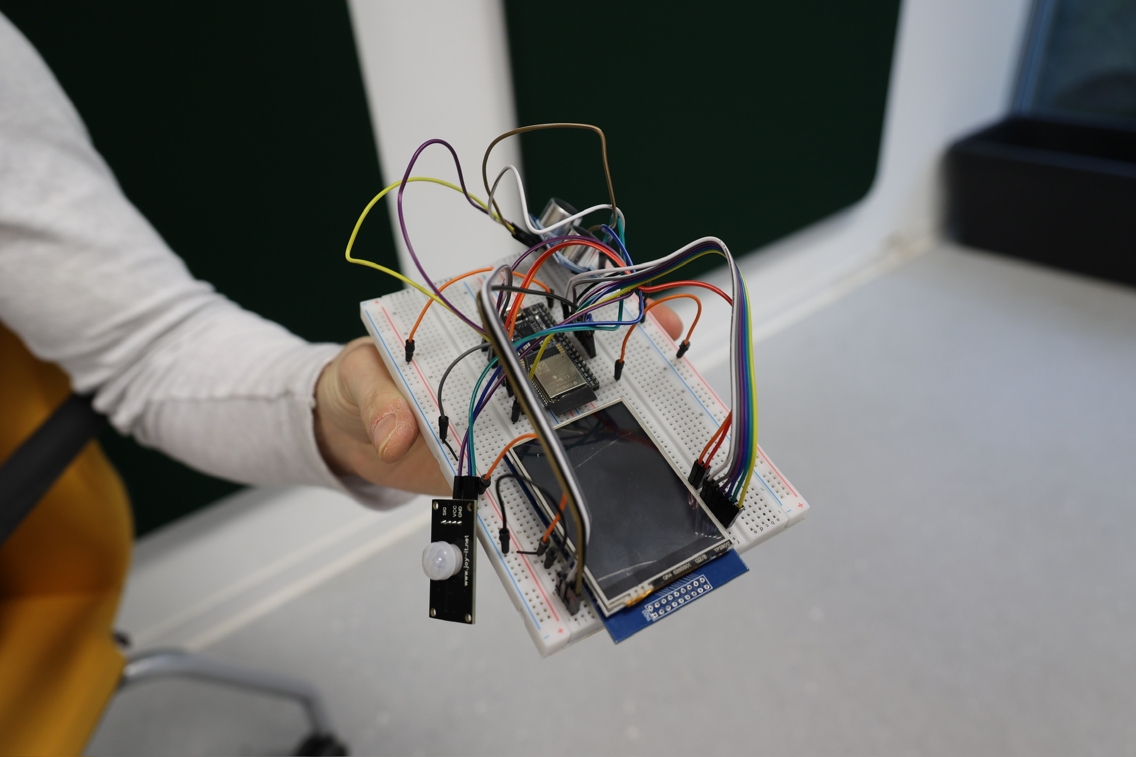 Innenleben des Displays - Prototyp